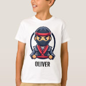 T-shirt Dessin des garçons Cute Ninja Warrior (Devant)