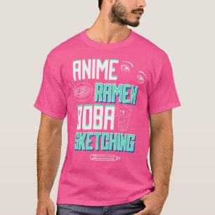 T-shirt Dessin d'esquisse - Anime Ramen Boba