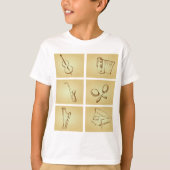 T-shirt Dessin d'instruments de musique (Devant)
