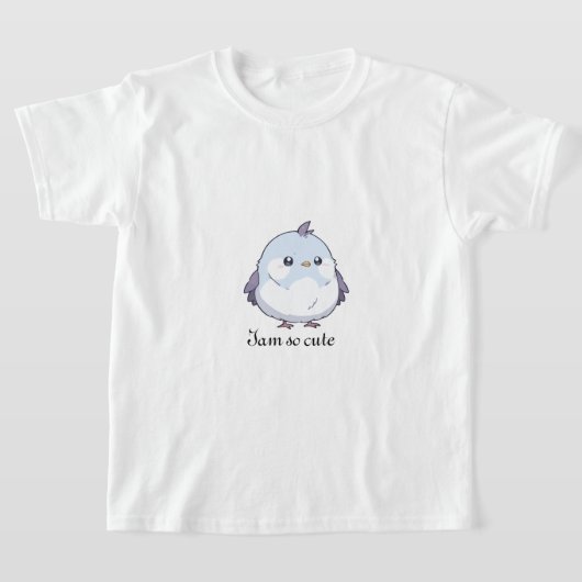 T-shirt Dessin d'oiseau Cute Kawaii Chubby - adorable Past (Poser)