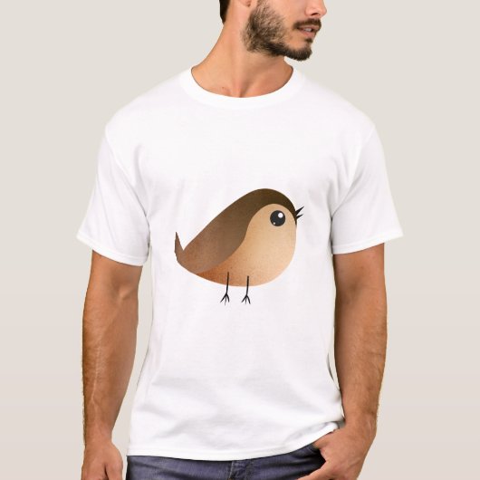 T-shirt Dessin d'Oiseau de Bruant (Devant)