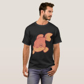 T-shirt Dessin drôle de poisson rouge (Devant entier)