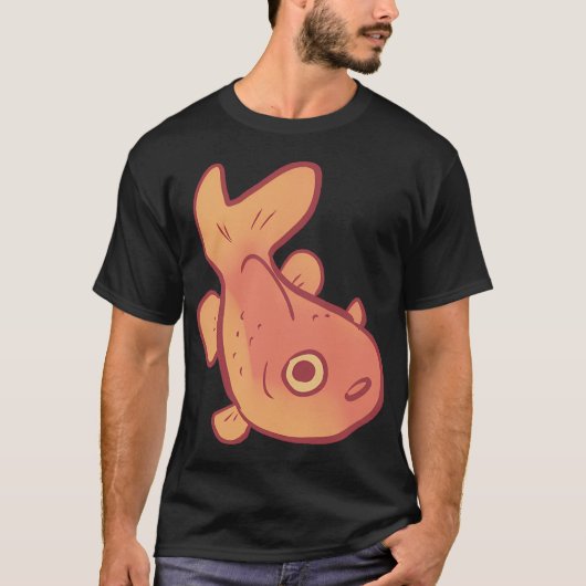 T-shirt Dessin drôle de poisson rouge (Devant)
