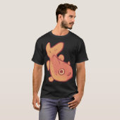 T-shirt Dessin drôle de poisson rouge (Devant entier)