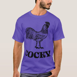 T-shirt Dessin drôle Vintage Cocky Rooster