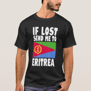 T-shirt Dessin du drapeau de l'Érythrée Si perdu envoyez-