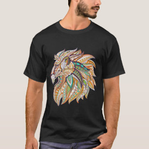 T-shirt Dessin du lion coloré vibrant