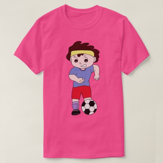 T-shirt Dessin d'un garçon jouant (Design devant)