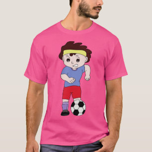 T-shirt Dessin d'un garçon jouant