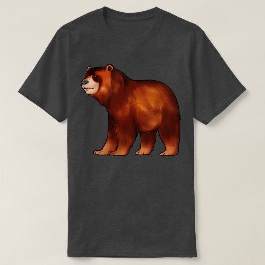 T-shirt Dessin d'un ours brun (Design devant)
