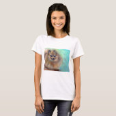 T-shirt Dessin en pastel de Pomeranian (Devant entier)