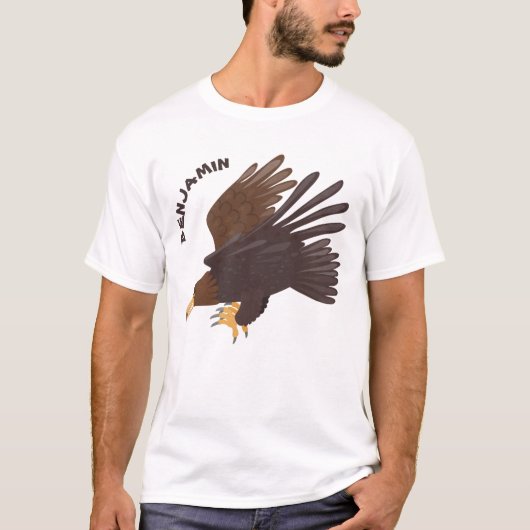 T-shirt dessin humoristique d'aigle royal (Devant)