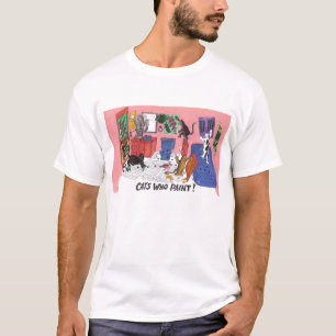 T-shirt Dessin humoristique de couleur des chats de