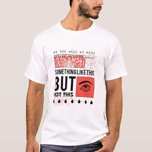 T-SHIRT DESSIN INCROYABLE DE FLEUR ET D'ŒIL (Devant)