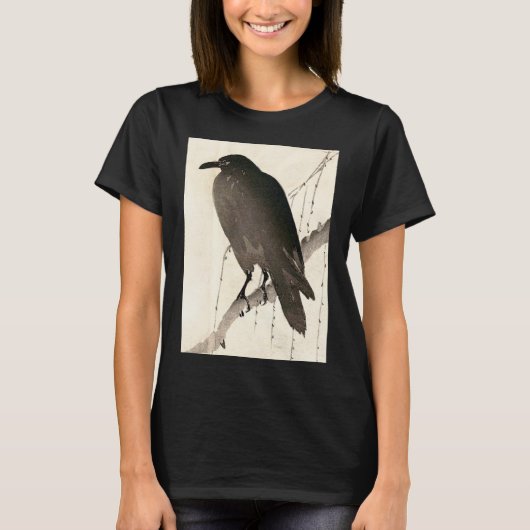 T-shirt Dessin japonais d'un corbeau (Devant)