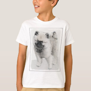 T-shirt Dessin Keeshond Chiot - Joli dessin original Chien