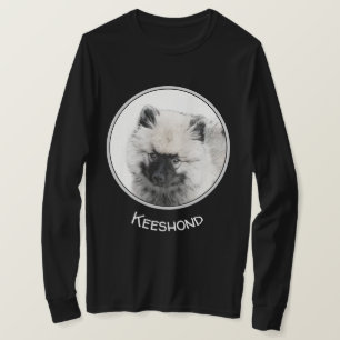 T-shirt Dessin Keeshond Chiot - Joli dessin original Chien