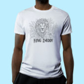 T-shirt Dessin Lion avec Fleurs King Daddy, Boho