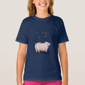 T-shirt Dessin original Cochon et Bambou Chemise fille (Devant)
