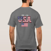 T-shirt Dessin patriotique de drapeau américain (Dos)