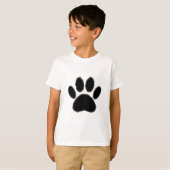 T-shirt Dessin Paw Chien En Noir (Devant entier)