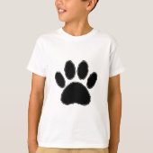 T-shirt Dessin Paw Chien En Noir (Devant)