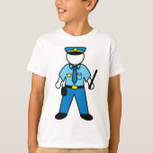T-shirt Dessin policier Agent amusant application de la lo (Devant)
