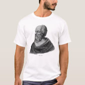 T-shirt Dessin Portrait du philosophe grec Socrates (Devant)