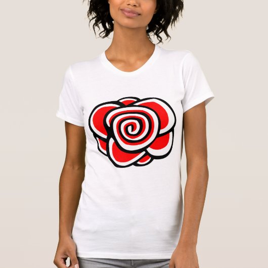T-shirt Dessin rose - customisé (Devant)