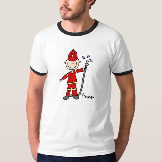 T-shirt Dessin simpliste de pompier (Devant)