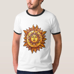 T-shirt Dessin Soleil réaliste - Illustration Soleil vivan