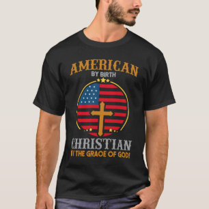 T-shirt Dessin typographique de croix chrétienne avec drap