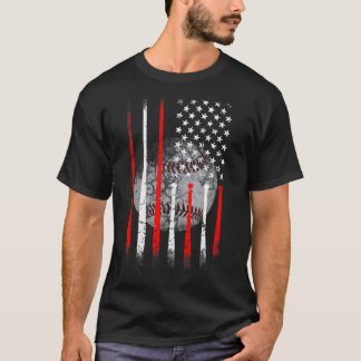 T-shirt Dessin Usa Drapeau Américain Hommes Garçons