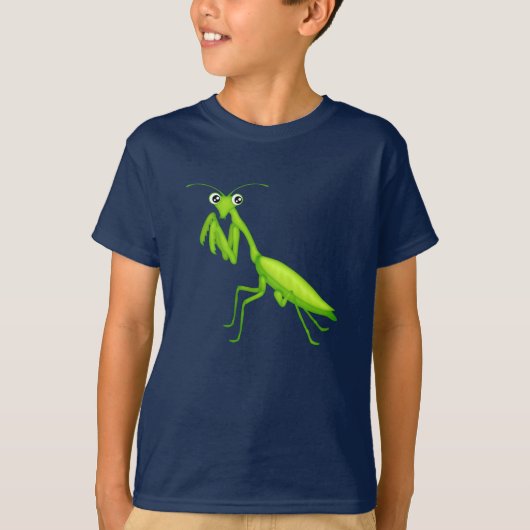 T-shirt Dessin vert de prière Mantis Unisex Ado Vêtements (Devant)