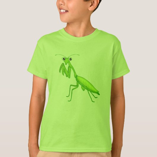 T-shirt Dessin vert Prier Mantis Vêtements pour jeunes (Devant)