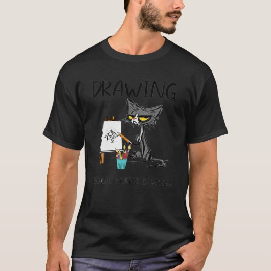 T-shirt Dessiner parce que le meurtre est un mauvais dessi (Devant)