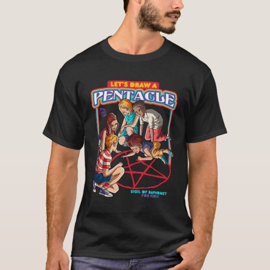 T-shirt Dessinons Un Pentacle Satanique Sigile De Baphomet (Devant)