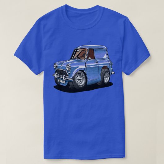 T-shirt Dessins à toon de Morris Mini 1000 Bleu (Design devant)