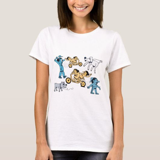 T-shirt Dessins animés mignons. (Devant)