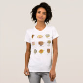 T-shirt Dessins animés mignons de cuisson de gâteaux (Devant entier)
