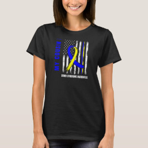 T-shirt Dessous Droite Parfait Cousin Down Syndrome Usa Dr