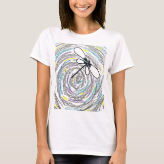 T-shirt Dessus artistique de spaghetti de dames de