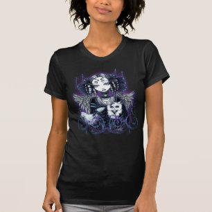 T-shirt Dessus blanc d'ange de chat persan d'Elizabeth
