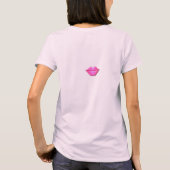 T-shirt Dessus de baiser rose de Spagetti de lèvres (Dos)