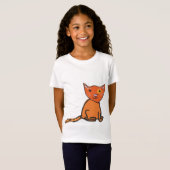 T-Shirt Dessus de chat de gingembre (Devant entier)