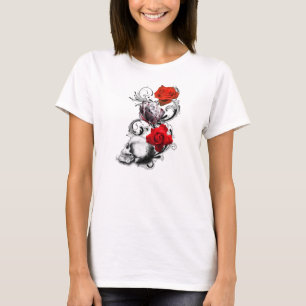 T-shirt Dessus de conception de crâne