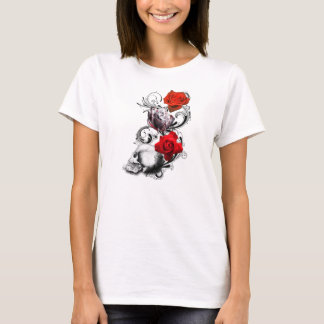 T-shirt Dessus de conception de crâne