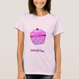 T-shirt Dessus de dames d'Applique de petit gâteau - mauv