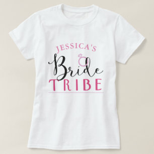 T-shirt Dessus de Fête de la mariée d'anneau personnalisés