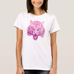 T-shirt Dessus de Flowy de tigre des femmes tirées par la